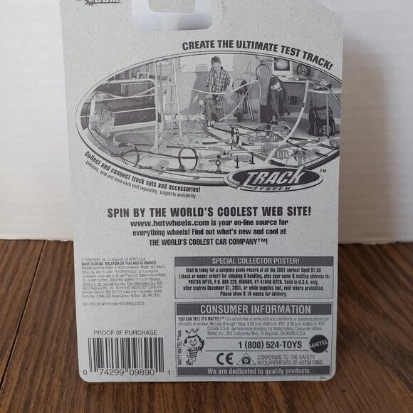 Hot Wheels 2001 Flashfire Black and Orange W/ Chrome Lace Wheels #165 - Picture 6 of 6